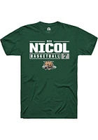 Ben Nicol Ohio Bobcats Rally NIL Stacked Box Short Sleeve T Shirt