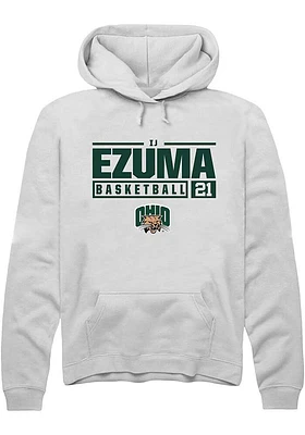 IJ Ezuma Rally Ohio Bobcats Mens NIL Stacked Box Long Sleeve Hoodie