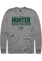 Jaylin Hunter Ohio Bobcats Rally NIL Stacked Box Long Sleeve T Shirt