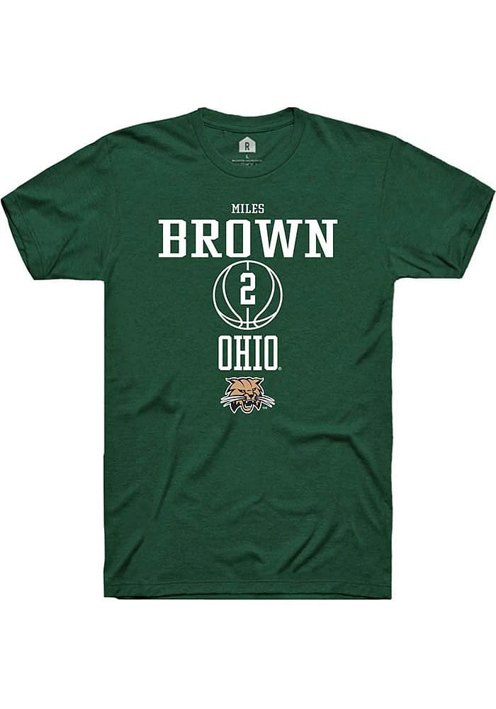 Miles Brown Ohio Bobcats Rally NIL Sport Icon Short Sleeve T Shirt