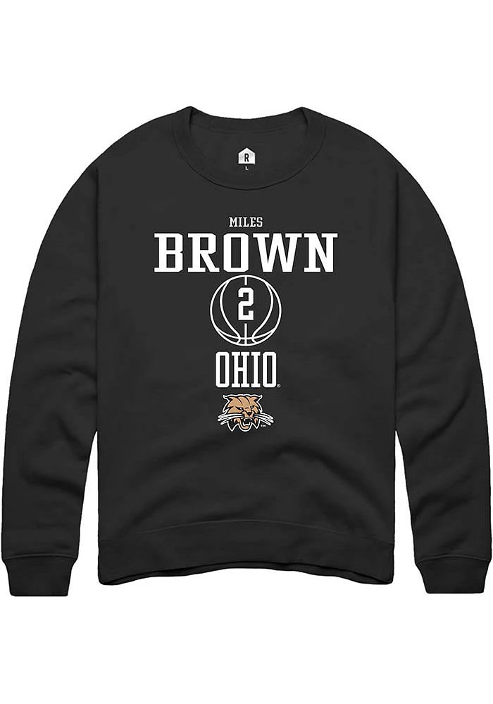 Miles Brown Rally Ohio Bobcats Mens NIL Sport Icon Long Sleeve Crew Sweatshirt