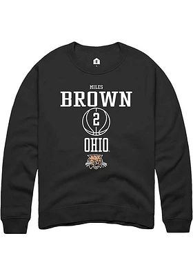 Miles Brown Rally Ohio Bobcats Mens NIL Sport Icon Long Sleeve Crew Sweatshirt