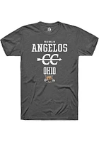 Franklin Angelos  Ohio Bobcats Dark Grey Rally NIL Sport Icon Short Sleeve T Shirt