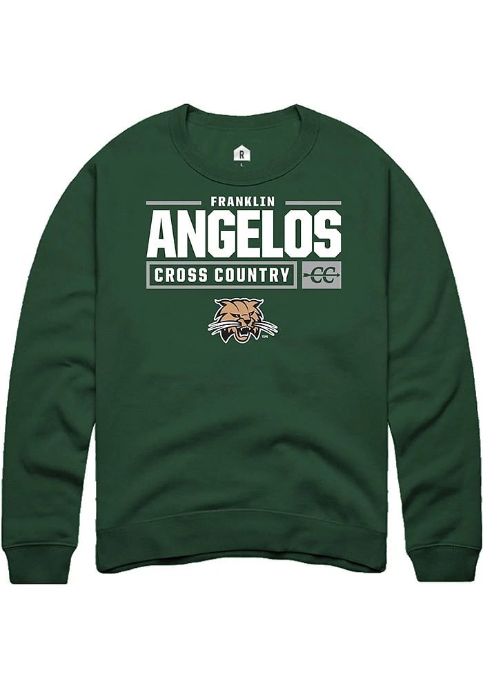 Franklin Angelos Rally Ohio Bobcats Mens NIL Stacked Box Long Sleeve Crew Sweatshirt