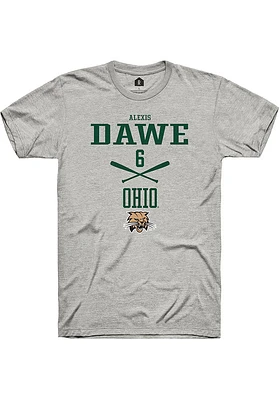 Alexis Dawe  Ohio Bobcats Ash Rally NIL Sport Icon Short Sleeve T Shirt