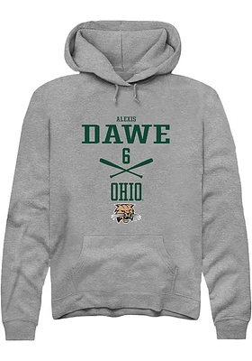 Alexis Dawe  Rally Ohio Bobcats Mens Graphite NIL Sport Icon Long Sleeve Hoodie