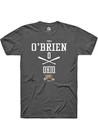 Tori O'Brien  Ohio Bobcats Dark Grey Rally NIL Sport Icon Short Sleeve T Shirt