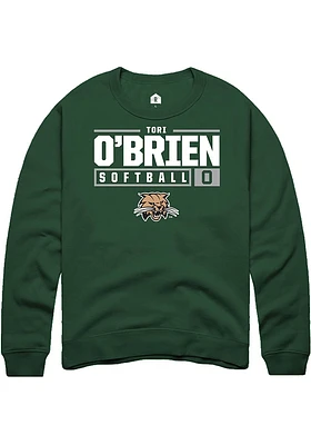 Tori O'Brien Rally Ohio Bobcats Mens NIL Stacked Box Long Sleeve Crew Sweatshirt