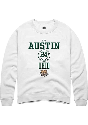 Aja Austin Rally Ohio Bobcats Mens NIL Sport Icon Long Sleeve Crew Sweatshirt