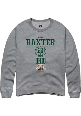 Asiah Baxter  Rally Ohio Bobcats Mens Graphite NIL Sport Icon Long Sleeve Crew Sweatshirt