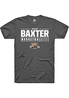 Asiah Baxter  Ohio Bobcats Dark Grey Rally NIL Stacked Box Short Sleeve T Shirt