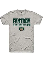 Aylasia Fantroy  Ohio Bobcats Ash Rally NIL Stacked Box Short Sleeve T Shirt