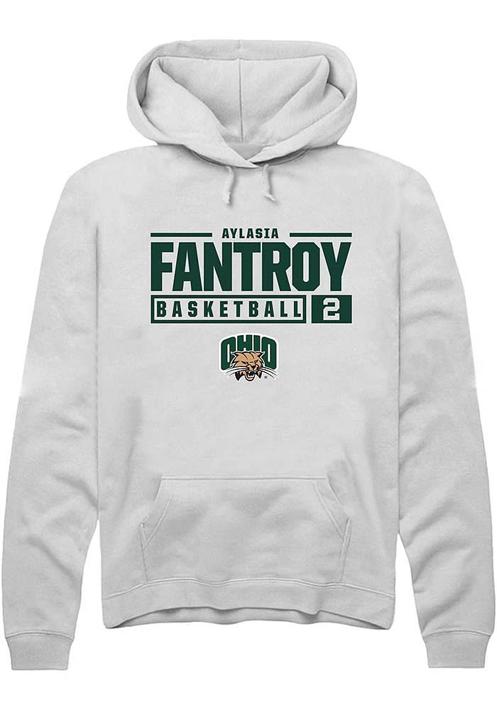 Aylasia Fantroy Rally Ohio Bobcats Mens NIL Stacked Box Long Sleeve Hoodie