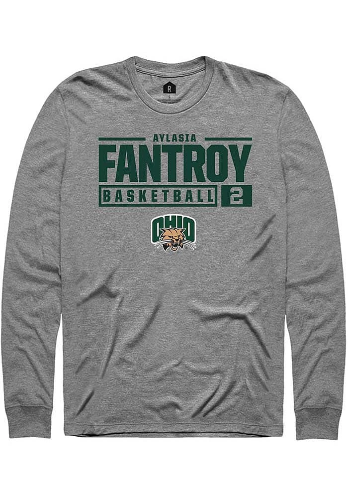 Aylasia Fantroy Ohio Bobcats Rally NIL Stacked Box Long Sleeve T Shirt