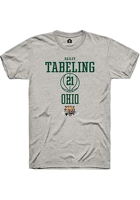 Bailey Tabeling  Ohio Bobcats Ash Rally NIL Sport Icon Short Sleeve T Shirt