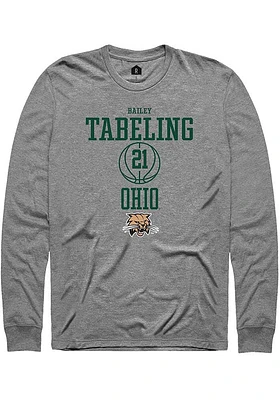 Bailey Tabeling  Ohio Bobcats Graphite Rally NIL Sport Icon Long Sleeve T Shirt