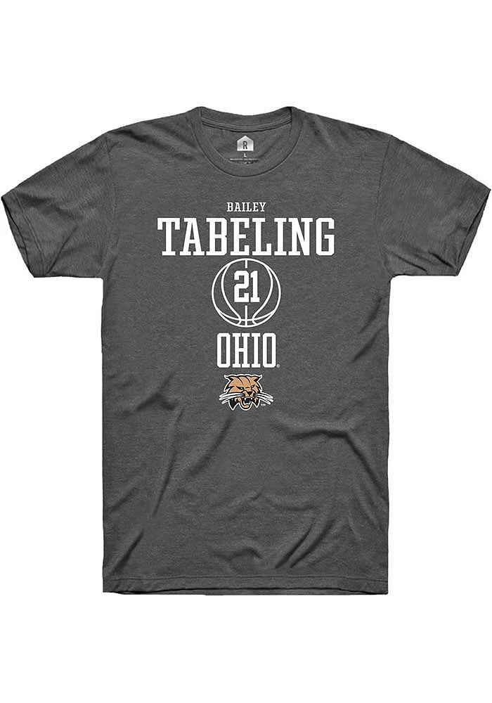 Bailey Tabeling  Ohio Bobcats Dark Grey Rally NIL Sport Icon Short Sleeve T Shirt