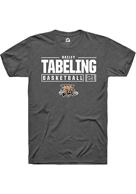 Bailey Tabeling  Ohio Bobcats Dark Grey Rally NIL Stacked Box Short Sleeve T Shirt