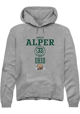 Bengisu Alper  Rally Ohio Bobcats Mens Graphite NIL Sport Icon Long Sleeve Hoodie