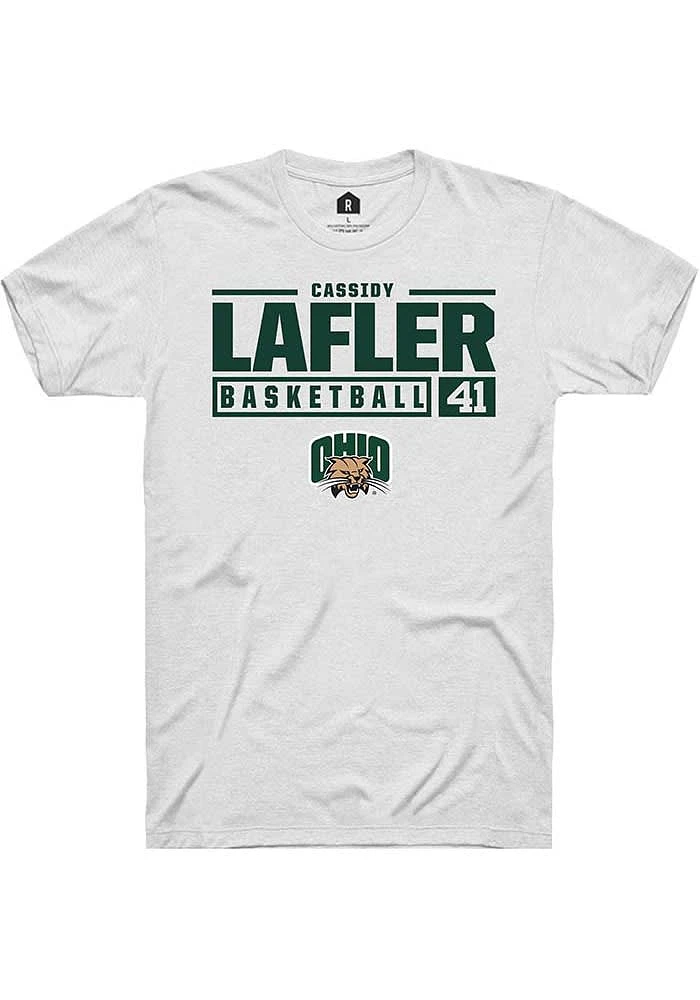 Cassidy Lafler Ohio Bobcats Rally NIL Stacked Box Short Sleeve T Shirt