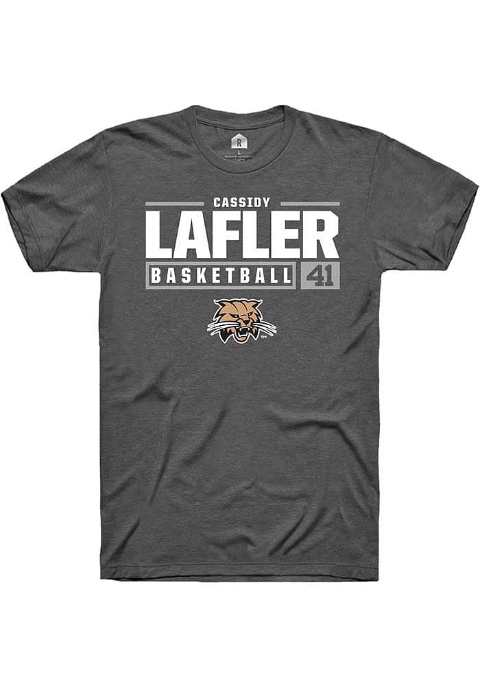 Cassidy Lafler  Ohio Bobcats Dark Grey Rally NIL Stacked Box Short Sleeve T Shirt