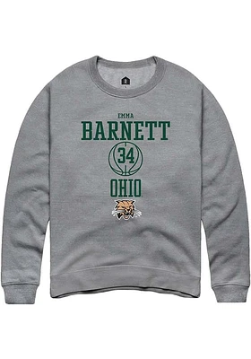 Emma Barnett  Rally Ohio Bobcats Mens Graphite NIL Sport Icon Long Sleeve Crew Sweatshirt