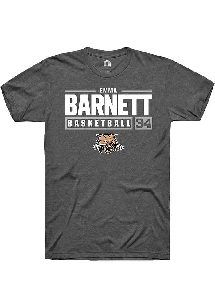 Emma Barnett  Ohio Bobcats Dark Grey Rally NIL Stacked Box Short Sleeve T Shirt