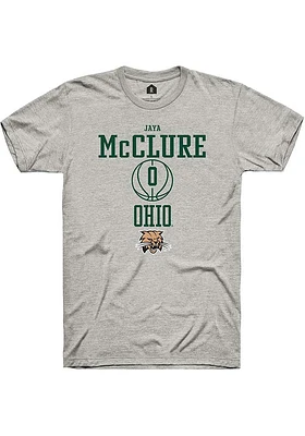 Jaya McClure  Ohio Bobcats Ash Rally NIL Sport Icon Short Sleeve T Shirt