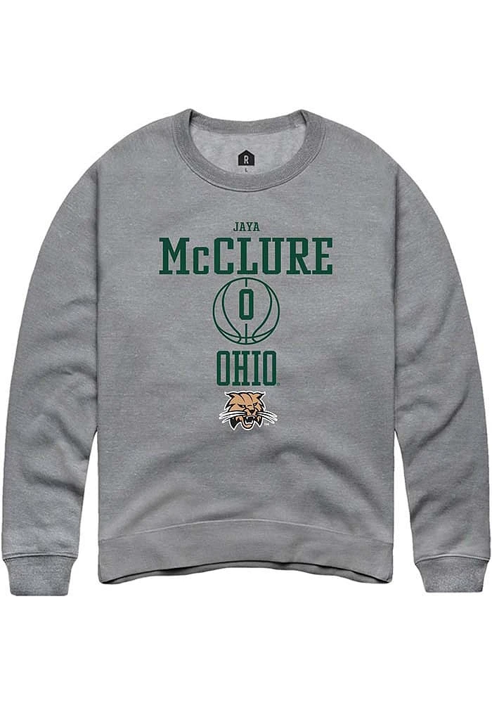 Jaya McClure Rally Ohio Bobcats Mens NIL Sport Icon Long Sleeve Crew Sweatshirt