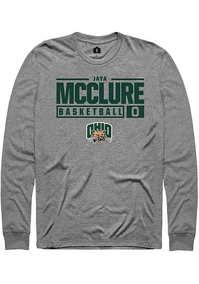 Jaya McClure Ohio Bobcats Rally NIL Stacked Box Long Sleeve T Shirt