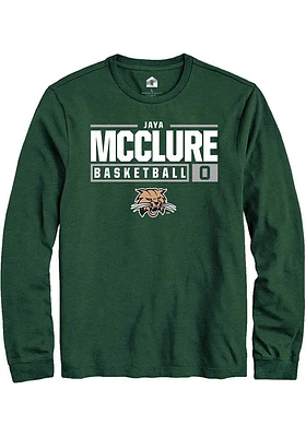 Jaya McClure Ohio Bobcats Rally NIL Stacked Box Long Sleeve T Shirt