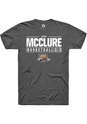 Jaya McClure  Ohio Bobcats Dark Grey Rally NIL Stacked Box Short Sleeve T Shirt