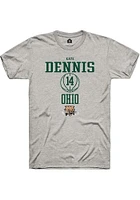 Kate Dennis  Ohio Bobcats Ash Rally NIL Sport Icon Short Sleeve T Shirt