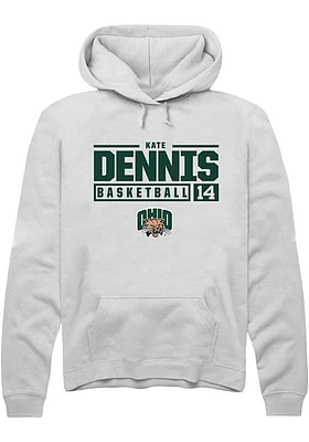 Kate Dennis Rally Ohio Bobcats Mens NIL Stacked Box Long Sleeve Hoodie