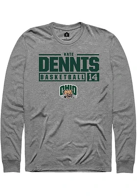 Kate Dennis Ohio Bobcats Rally NIL Stacked Box Long Sleeve T Shirt