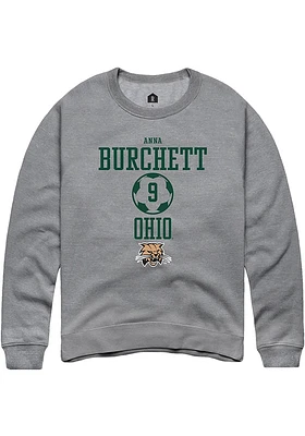 Anna Burchett  Rally Ohio Bobcats Mens Graphite NIL Sport Icon Long Sleeve Crew Sweatshirt