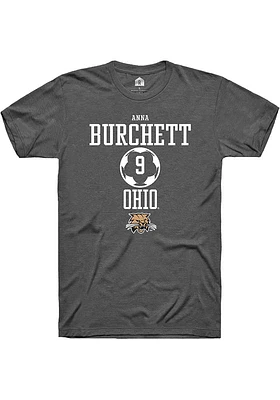 Anna Burchett  Ohio Bobcats Dark Grey Rally NIL Sport Icon Short Sleeve T Shirt