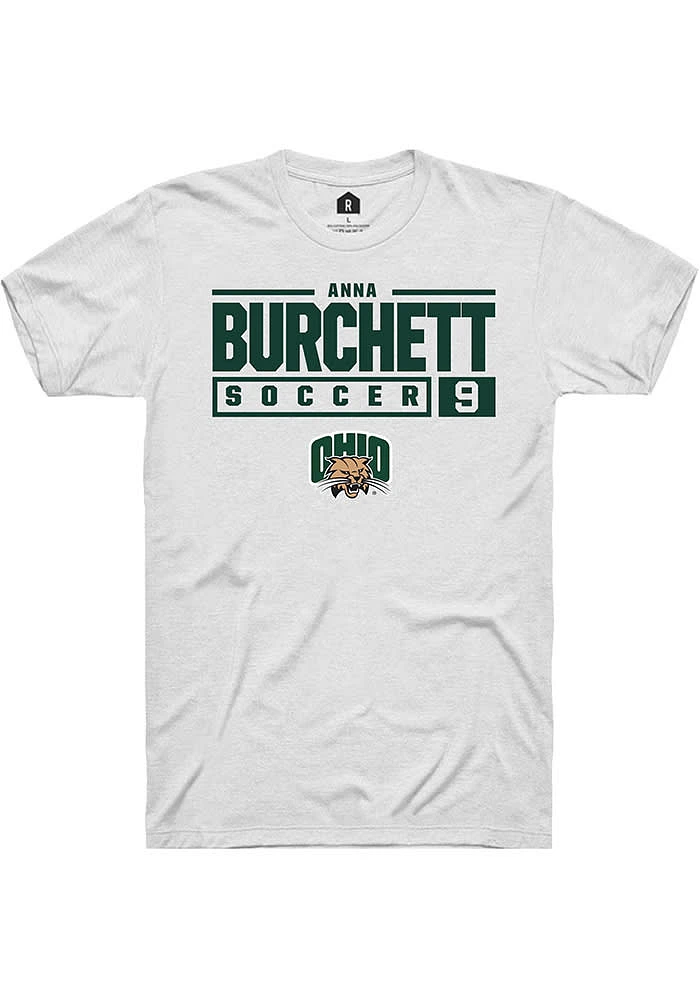 Anna Burchett Ohio Bobcats Rally NIL Stacked Box Short Sleeve T Shirt