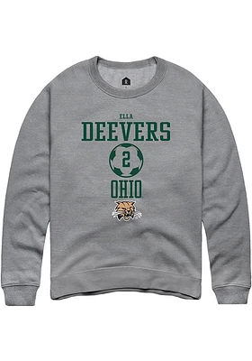 Ella Deevers  Rally Ohio Bobcats Mens Graphite NIL Sport Icon Long Sleeve Crew Sweatshirt