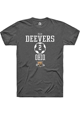 Ella Deevers  Ohio Bobcats Dark Grey Rally NIL Sport Icon Short Sleeve T Shirt