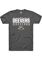 Ella Deevers  Ohio Bobcats Dark Grey Rally NIL Stacked Box Short Sleeve T Shirt