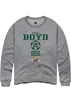 Isabella Boyd  Rally Ohio Bobcats Mens Graphite NIL Sport Icon Long Sleeve Crew Sweatshirt