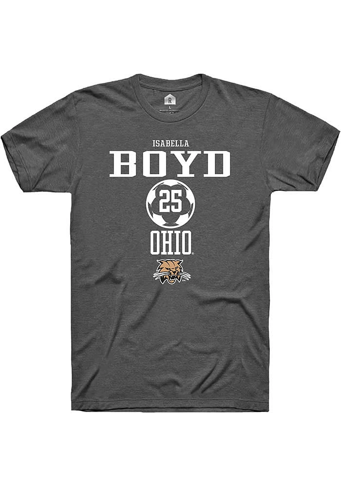 Isabella Boyd  Ohio Bobcats Dark Grey Rally NIL Sport Icon Short Sleeve T Shirt