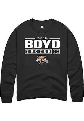 Isabella Boyd Rally Ohio Bobcats Mens NIL Stacked Box Long Sleeve Crew Sweatshirt