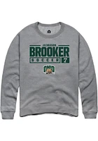 Jaimason Brooker  Rally Ohio Bobcats Mens Graphite NIL Stacked Box Long Sleeve Crew Sweatshirt