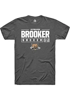 Jaimason Brooker  Ohio Bobcats Dark Grey Rally NIL Stacked Box Short Sleeve T Shirt