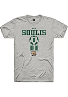 Maia Soulis  Ohio Bobcats Ash Rally NIL Sport Icon Short Sleeve T Shirt