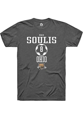 Maia Soulis  Ohio Bobcats Dark Grey Rally NIL Sport Icon Short Sleeve T Shirt