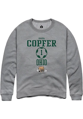 Maria Copfer  Rally Ohio Bobcats Mens Graphite NIL Sport Icon Long Sleeve Crew Sweatshirt