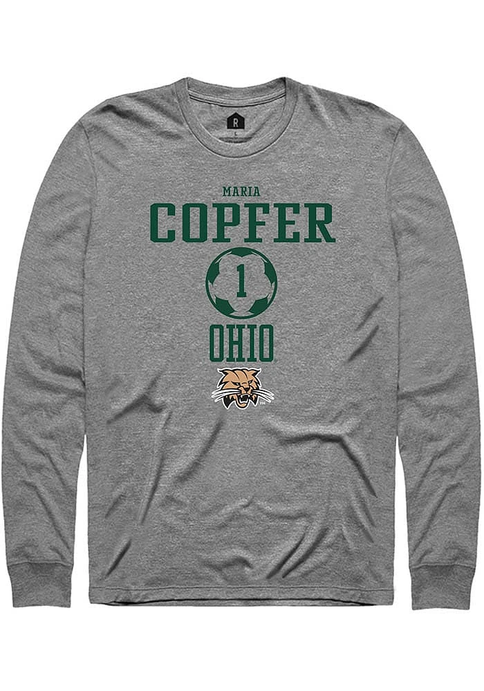 Maria Copfer Ohio Bobcats Graphite Rally NIL Sport Icon Long Sleeve T Shirt